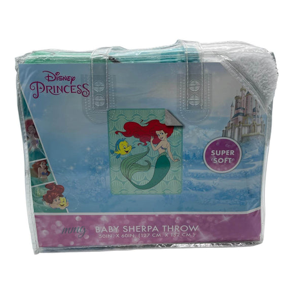 Little Mermaid Ariel Flounder Baby Sherpa Throw Soft Blanket 50