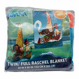 Moana Born to Voyage Twin Size Super Soft Raschel Blanket 60" x 80" by Disney