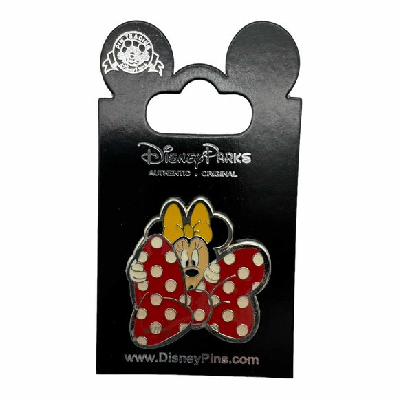 Disney Park Minnie Mouse Big Red Ribbon Collectible Trading Pin