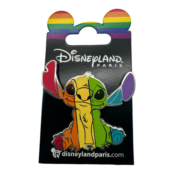 Disney Stitch Rainbow Pride Pin Paris Disneyland Collectible Trading Pin