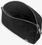 Waist Fanny Pack Cross Body Travel Belt Black Bag by Everest (Large)