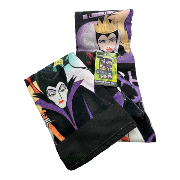 Villains Maleficent Ursula Untamed Collage OVERSIZED Beach Towel 40