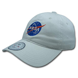 NASA Relaxed Cap/ Hat White - One Size Fits Most