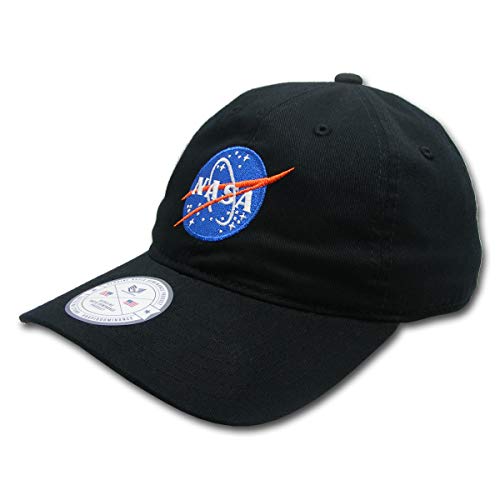 NASA Relaxed Cap Hat, Meatball, Black, One Size Fits Most