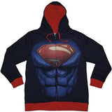 Man of Steel Men's Navy Costume Hoody MEDIUM - Miracle Mile Gifts