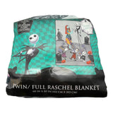 Nightmare Before Christmas Jack Skellington & Sally Twin/Full Raschel Blanket 60" x 80"