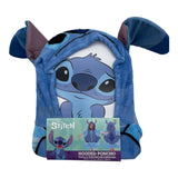 Stitch Silk Touch Flannel Poncho Hooded Throw 23.6"x47.2" for Kids Boys Girls by Disney