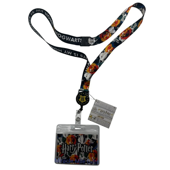 Harry Potter Hogwarts Lanyard with Retractable Card Holder