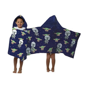 Star Wars Yoda The Child is With Me Mandalorian 30"x50" Silk Touch Flannel Hooded Throws by Disney