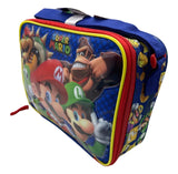 Super Mario Luigi Bowser Donkey Kong Large 16"  Backpack with Insulated Lunch Box Bag