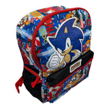 Sonic The Hedgehog Knuckles Tails Large 16"  Backpack with Insulated Lunch Box Bag