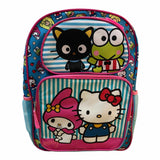 Hello Kitty My Melody Keroppi Chococat 16" Large Backpack