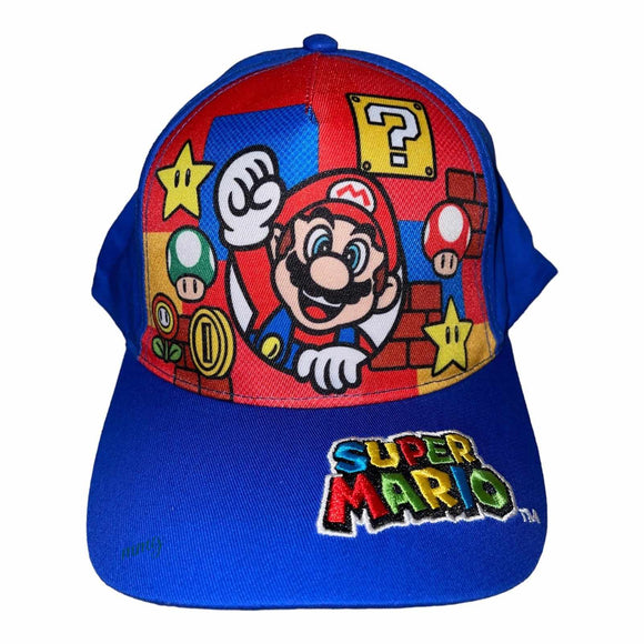 Super Mario Baseball Blue Cap Hat for Kids