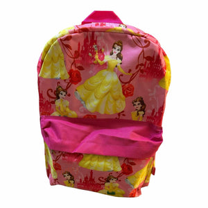 Princess Belle Pink/Yellow 16" Large All Print School Backpack by Disney