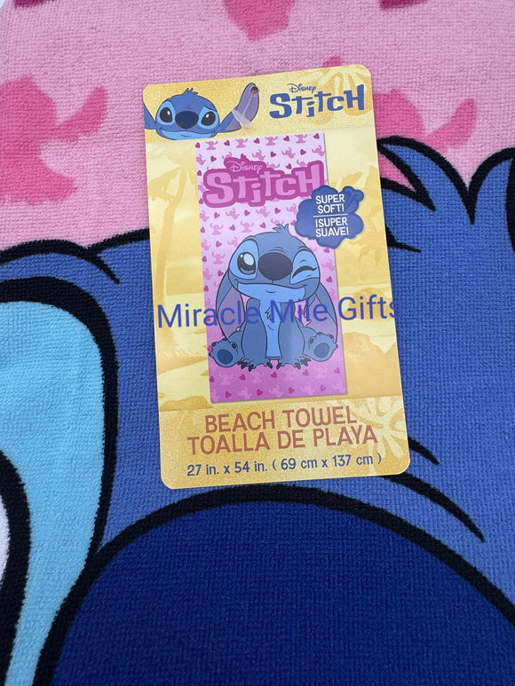 Stitch Winking Sweetheart Beach Bath Pool Towel 27 in x 54 in