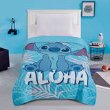 Lilo & Stitch Aloha Twin Size Quilted Bedspread  55 x 75 Inches