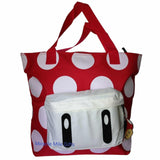Mushroom Polka Dot Red Tote Big Bag Summer Travel Bag