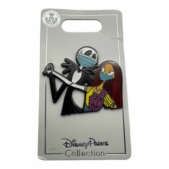 Disney Parks Nightmare Before Christmas Jack and Sally with Mask Trading Pin Collectible