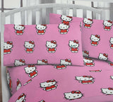 Hello Kitty Classic Girl in Red  Twin Bed Sheet Set - 3 Piece Set by Sanrio