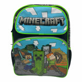 Minecraft Alex Steve Creeper 16" Large School Backpack