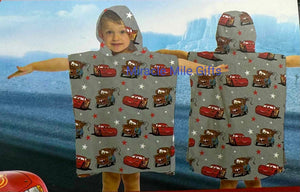 Lightning McQueen Cars Tow Mater Let's Drive Hooded Poncho Towel for Bath Beach Pool by Disney