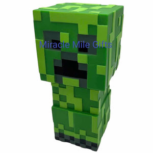 Minecraft Creeper Figural PVC Coin Piggy Bank 8.5 Inches