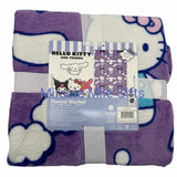 Hello Kitty Kuromi Cinamonroll Clouds Rainbows and Friends Soft Flannel Blanket 50" x 70"