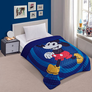 Mickey Mouse One & Only Twin Size Quilted Bedspread  55 x 75 Inches