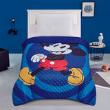 Mickey Mouse One & Only Twin Size Quilted Bedspread  55 x 75 Inches