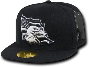Eagle USA Cap Hat Flat Bill Black