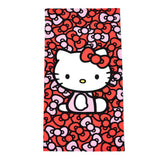 Hello Kitty World of Bows Red Beach Bath Pool Towel 27 in x 54 in by Sanrio