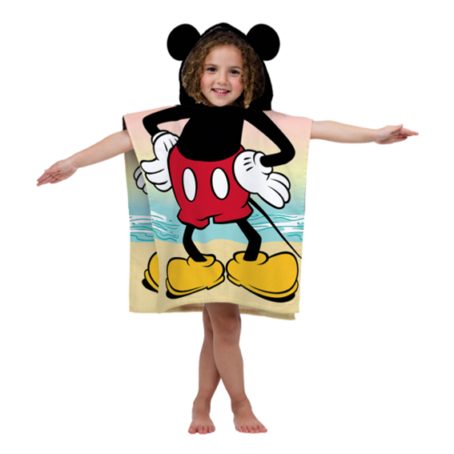 Mickey Mouse Hooded Poncho Towel for Bath Beach Pool by Disney