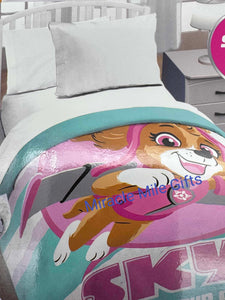 Twin/Full Quilted Bedspread Paw Skye Patrol 55 x 75 Inches