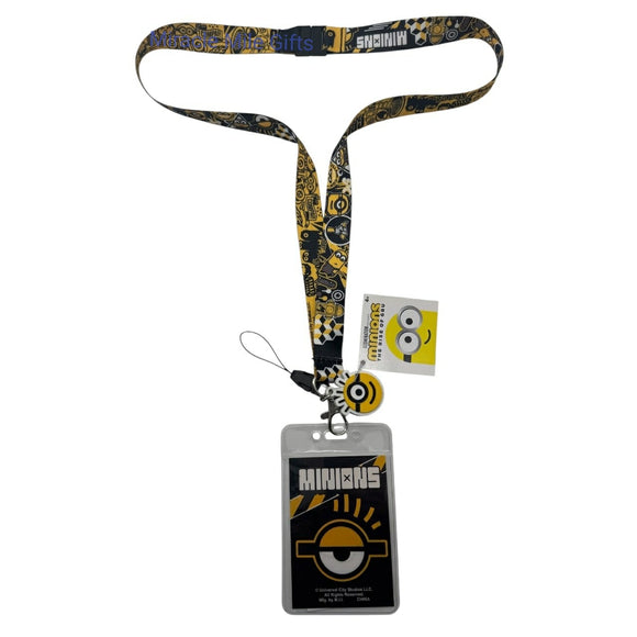 Despicable Me Lanyard with Card Holder and Screen Cleaner Dangle