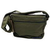 Peace Sign Retro Messenger Shoulder Crossbody Bag Olive