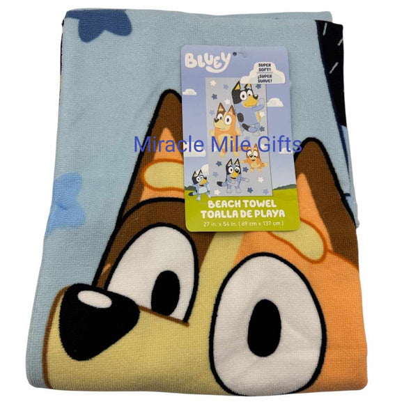 Bluey Celebration Dance  Beach Bath Pool Towel 27 in x 54 in