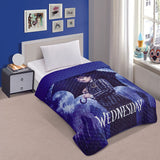 Wednesday Umbrella Twin Size Quilted Bedspread 55 x 75 Inches