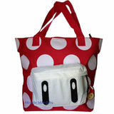 Mushroom Polka Dot Red Tote Big Bag Summer Travel Bag