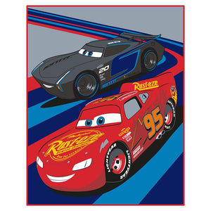 Cars Winning at Full Speed Twin/Full Raschel Blanket 55" x 75" Soft by Disney Pixar