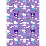 Hello Kitty Kuromi Cinamonroll Clouds Rainbows and Friends Soft Flannel Blanket 50" x 70"