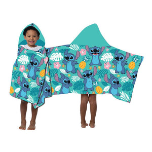 Disney Stitch Flannel Hooded Throw  Hawaiian Silk Touch 30" x 50" for Kids