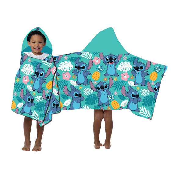 Disney Stitch Flannel Hooded Throw  Hawaiian Silk Touch 30