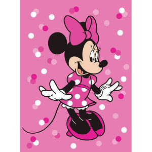 Minnie Mouse Love Dots Twin Full Raschel Blanket 55" x 75"