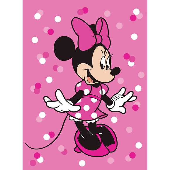 Minnie Mouse Love Dots Twin Full Raschel Blanket 55