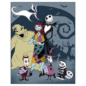 Nightmare Before Christmas Jack Skellington & Sally Twin/Full  Sized Plush Blanket Our World 55x75 inches by Disney