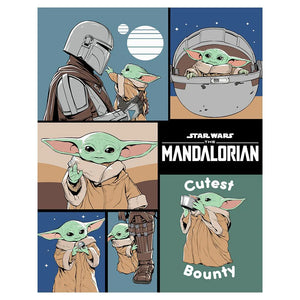 Star Wars Mandalorian Twin/Full Raschel Soft Blanket 60"x80" Cutest Bounty by Disney