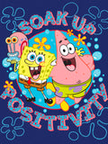 Spongebob Squarepants With Patrick Positivity Twin/Full Raschel Blanket 55" x 75 "