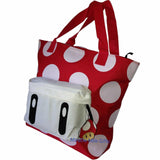 Mushroom Polka Dot Red Tote Big Bag Summer Travel Bag