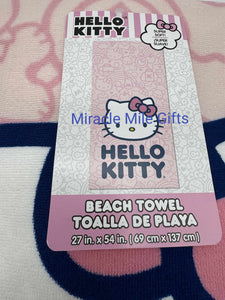 Hello Kitty Pink World Beach Bath Pool Towel 27 in x 54 in