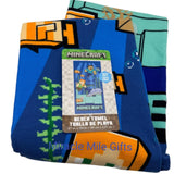 Minecraft Underwater Fun Beach Bath Pool Towel 27 in x 54 in